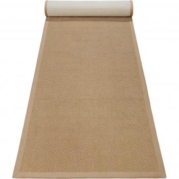 Tapis en jute antidérapant couleur marron 80x230