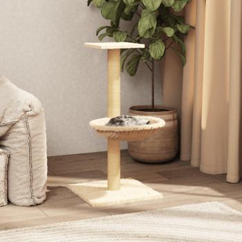 Cream Cat Scratching Tree with 74 cm Sisal Post