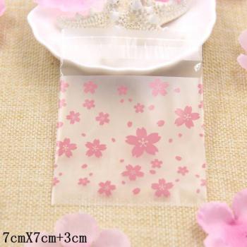 Blooming Cherry Cookie & Candy Bag Set – 100 pcs, 3 Sizes, Self‑Stick