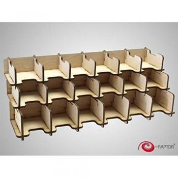 E‑Raptor ERA93607 – DIY Holz‑Brettspielkartenhalter 18 Slots