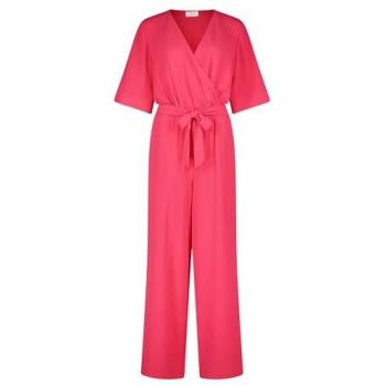 Damen Overall mit Bindegürtel im Cartoon-Design, Größe 42, Azalea