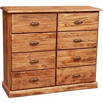 BISCOTTINI Country-style drawer unit, solid lime wood, natural finish, 116x41x100 cm