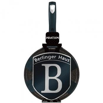 BerlingerHaus GRANITE FRYER 25 cm, Aquamarine BH‑1876: Pfanne & Topf in Silber
