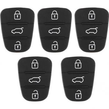 Set 5 pezzi di guscio chiave gomma 3 pulsanti Hyundai-Kia