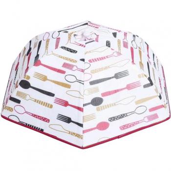 Tapa de Platos Plegable con Motivo Floral