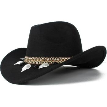Black Cowgirl Jazz Cap with Tassels