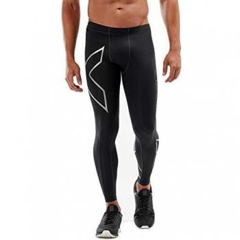 Men's 2XU Core Compression Tights, Small, Black/Silver