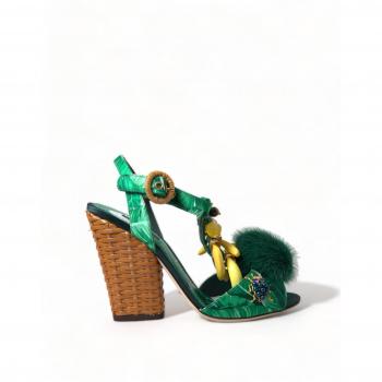 Dolce & Gabbana Women's Green High Heel Sandals