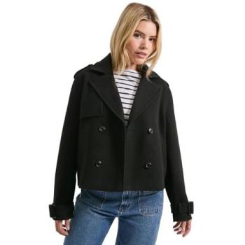 Faux Wool Short Trench in Black – Dorothy Perkins Collection