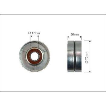 60-99 V-Ribbed Tensioner Pulley by Caffaro – Timing Belt