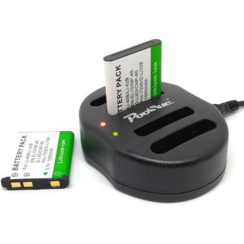 2Pcs Li-40B Battery with Charger for Olympus and Nikon