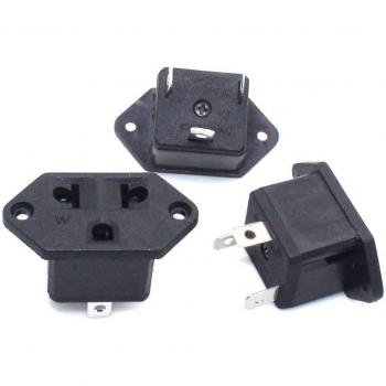 Connecteur femelle pour prise de courant industriel noir 10A 250V