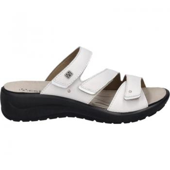 Chancla mujer Westland by Josef Seibel en color blanco y plata