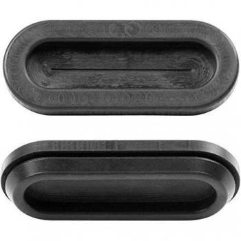 PB Fastener 1099-01 PVC Cable Grommet, Black, Slotted Hole, Max Ø 46 mm, Max Board Thickness 2.5 mm, 1 pc