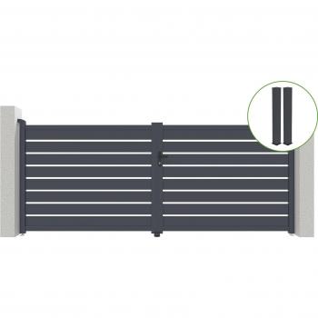 Puerta Vogel Abatible 4m Al.160cm + Postes 20x20cm