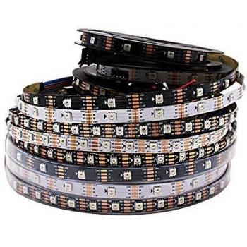 WS2815 RGB Pixelstreifen 12 V – 150 LEDs, dual Signal, IP65, 5 Meter, schwarz, Leiterplatte