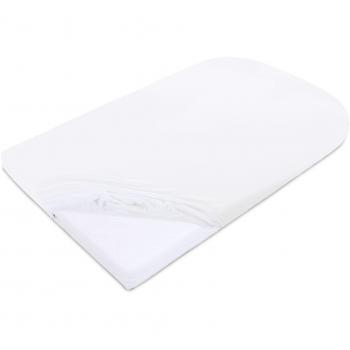 Babybay Spannbetttuch Jersey Deluxe, passend für Kinderbett-Umbausatz Original und Maxi, weiß, 140 x 89 cm