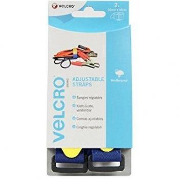 VELCRO® Brand VEL60328 VELCRO® Brand Adjustable Straps (2) 25mm x 46cm Blue