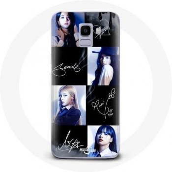 Maniacase – Coque Galaxy A8 2018 – Noir, édition Blackpink
