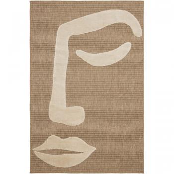 Tapis Aspect Jute Visage en Relief