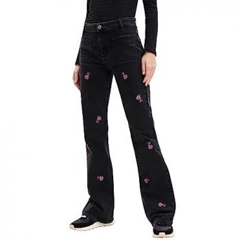 Desigual Vidin Jean Flare Fleurs 36 Femmes