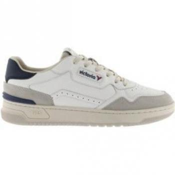 Baskets Victoria V. 1985 en cuir bleu marine et blanc