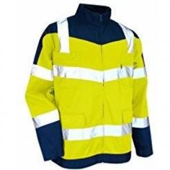Veste de Travail LMA Haute Visibilité Marine/Jaune Fluo