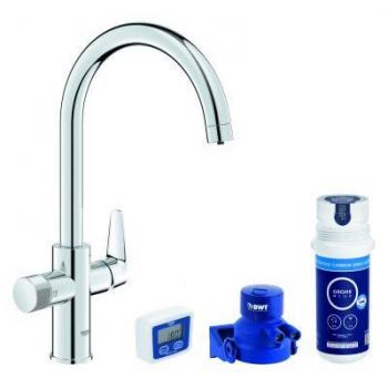 Grohe Blue Pure Start Curve Einhand-Spültischarmatur mit Mini Aktivkohlefilter