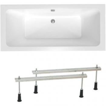 Laguna Nora Plus Set di Vasi 170x75 cm, Bianco Acrilico, Piedini per Sedia e Tavolo