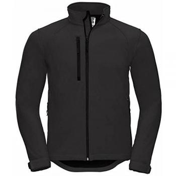 Russell Athletic Men's Black Water Resistant Windproof Softshell Jacket