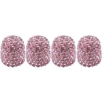 Soft Clay Rhinestone Car Valve Caps