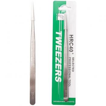 Pincettes pour cils, acier inoxydable, non magnétiques, 1 pièce