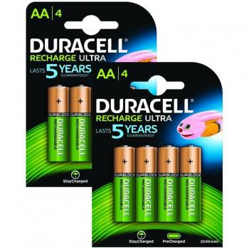 AA 2500mAh Duracell Ultra Rechargeables (8)