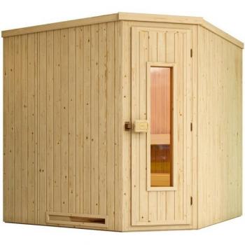 Element-Ecksauna VARBERG 3, vorgefertigte Elemente