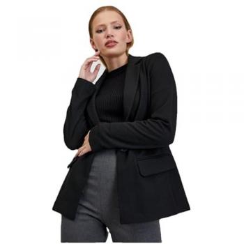 Blazer Orsay Schwarz à Doublure en Cuir