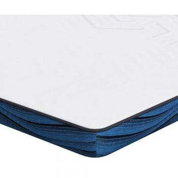 Gel Memory Foam Mattress Cover by VidaXL – 180x200, White & Blue