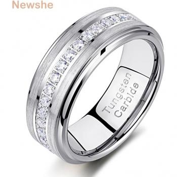 Bague Carbone Titanium – Breloque Blanche