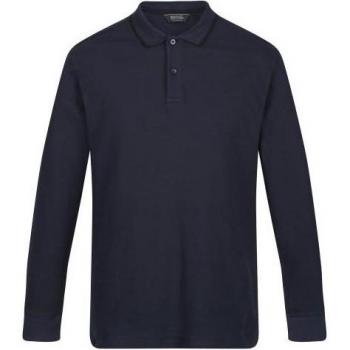 Regatta Herren Leaonzo Langarm-Poloshirt Marine/Schwarz