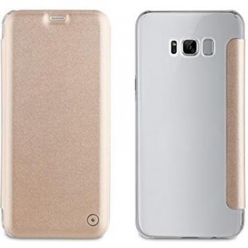 Funda transparente dorada Muvit para Samsung Galaxy S8 Plus