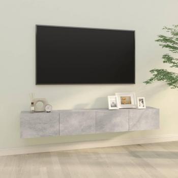 VidaXL 2 pcs Wall TV Cabinets Concrete Grey 100x30x30 cm Engineered Wood