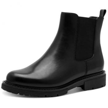 Jana Stiefel Schnürstiefel in Schwarz – hochwertiges Leder