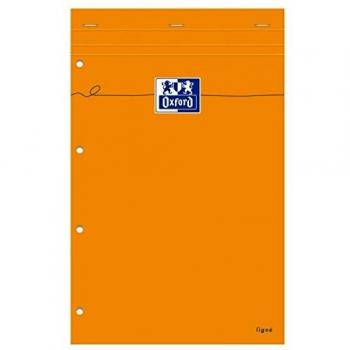 OXFORD Lot de 5 Blocs Note Orange 210 x 315 ligné marge Perforé 160 pages Jaune