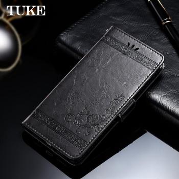 TUKE Leather Flip Silicone Back Cover for LG X Power 2