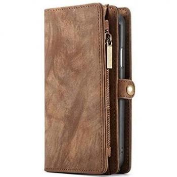 IPhone 6S Plus 5.5 Leather Folio Wallet with Card Slots & Magnetic Flip – Brown