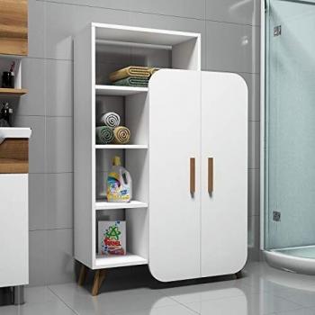 Hanah Home Brody Bücherregal 90 x 32 x 132 cm – Naturholz