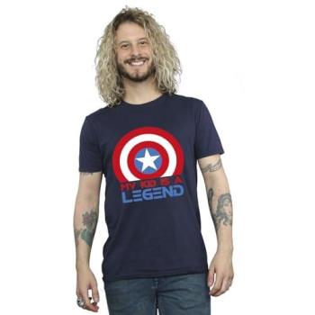 Small Navy Captain America “My Kid Is A Legend” Cotton Tee