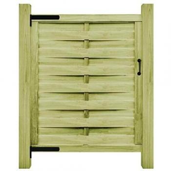 Puerta de Madera para Jardín Impregnada Verde 100x125 cm