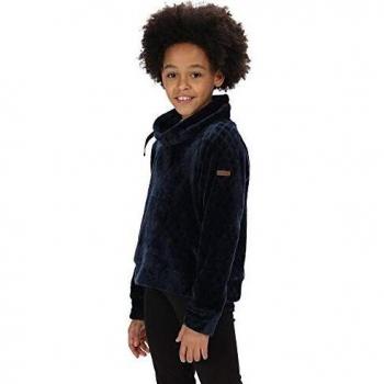 Blouson en polaire junior HABIBA avec doublure chaude effet diamant et col montant Polaire Enfant Navy FR