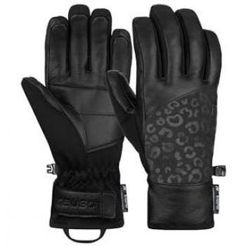 Beatrix R‑TEX Xt: Guantes de Esquí Mujer – Negro y Patrones Leoprados