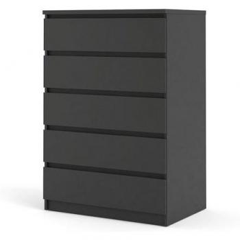 Schwarze Kommode Nada 5-Schubladensideboard